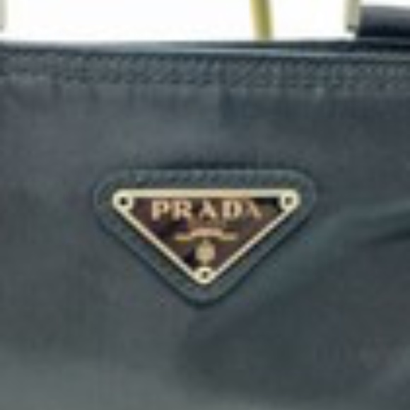 PRADA Nylon Shoulder Bag Black Triangle Logo Crossbody Sacoche from Japan - Picture 8 of 9
